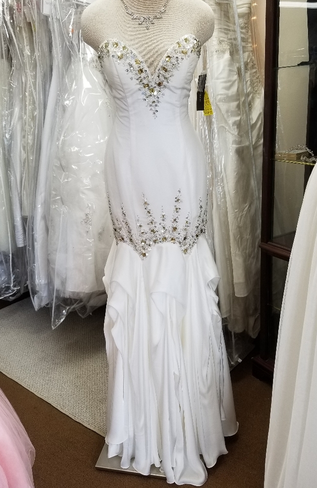 Jovani White with gems dress